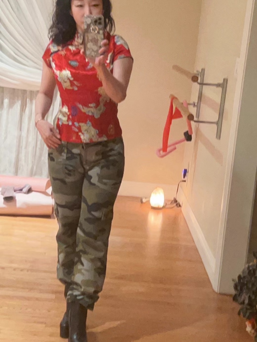 🦊🥰NEW VS Camouflage Boot Cut mini flare Pants i front &back porkets Waist 14i